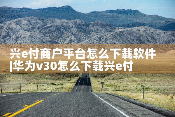 兴e付商户平台怎么下载软件
