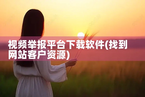 视频举报平台下载软件